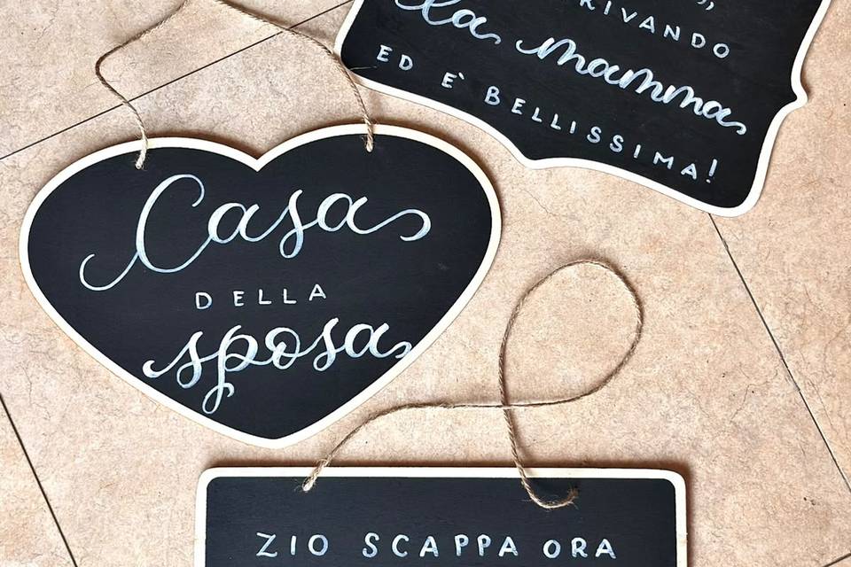 Cartelli in calligrafia
