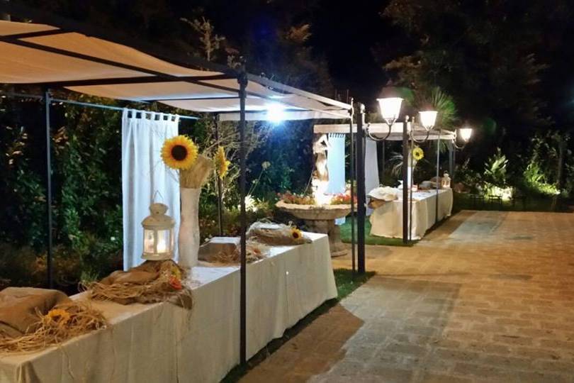 Buffet in terrazza