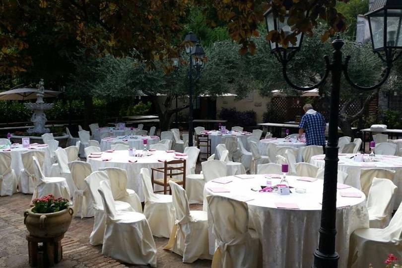 Mise en place in giardino