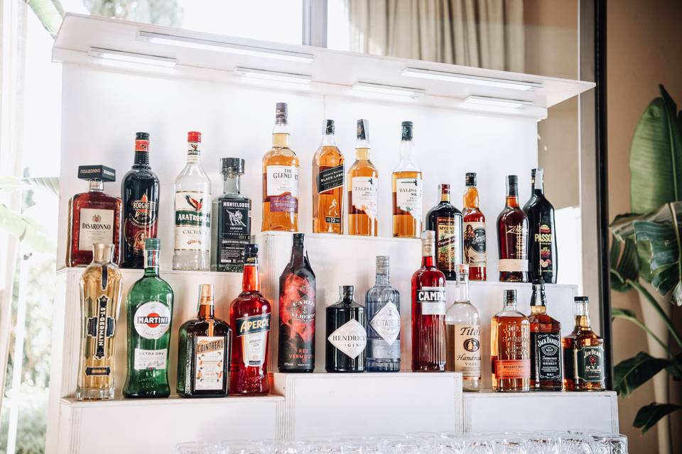 Retrò Bottles Display White