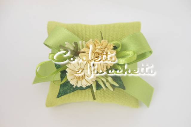 Pick Fiori in Organza Verde