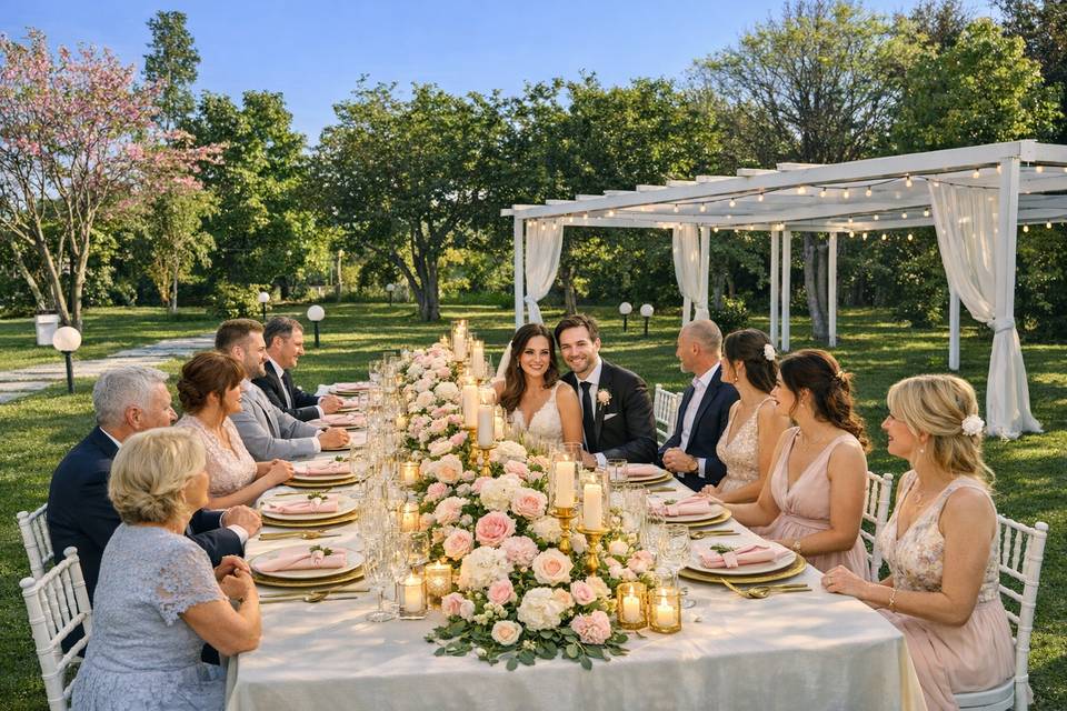 Tavola imperiale sul parco