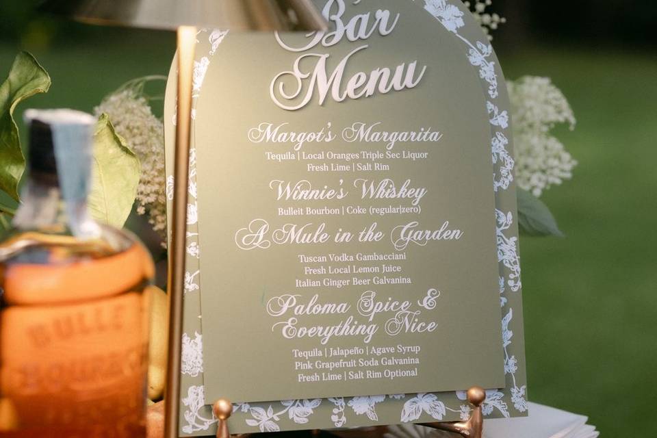 menu personalizzato