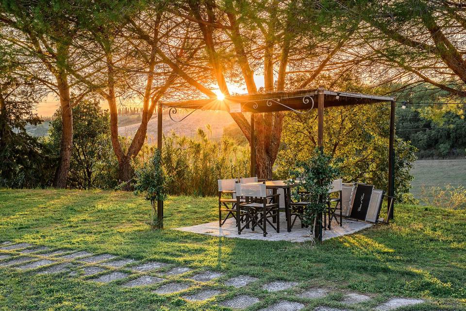 Gazebo al tramonto