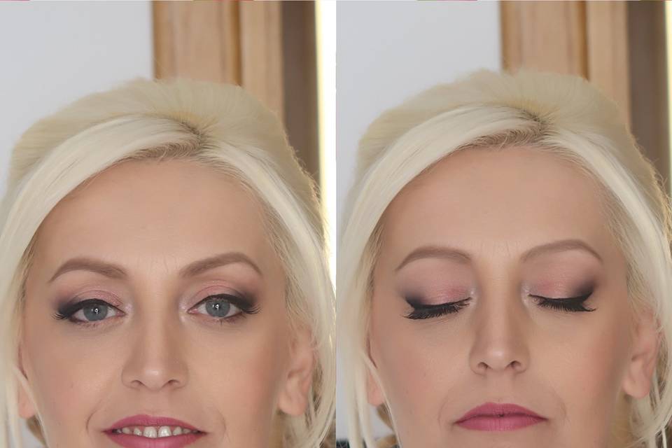 Trucco sposa con ciglia finte