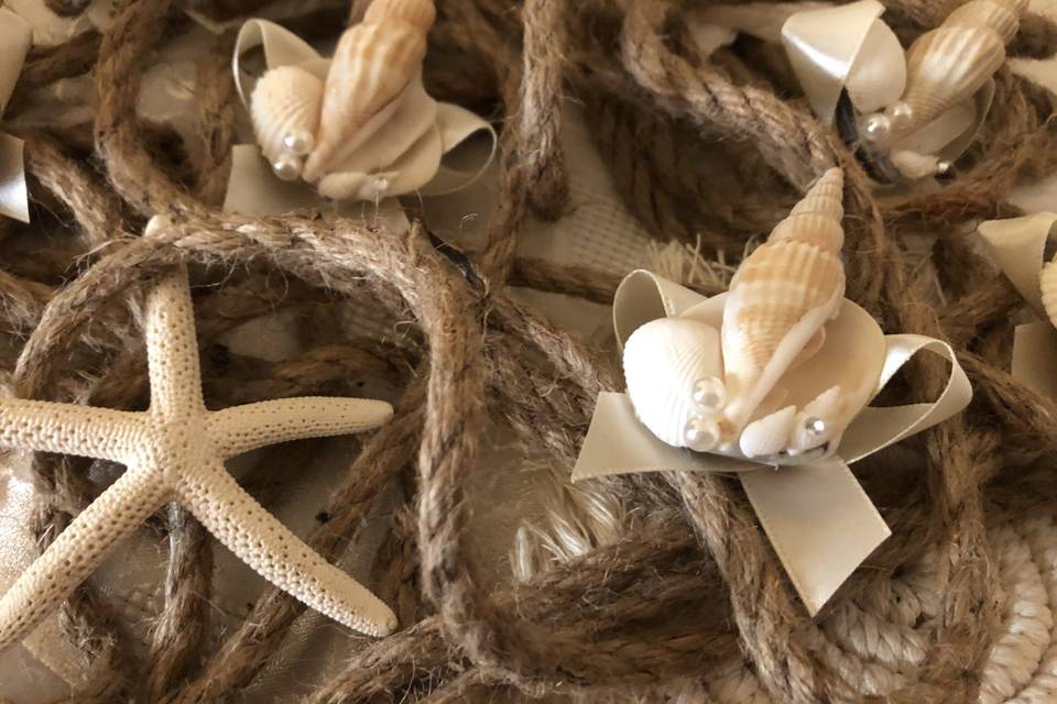 Boutonniere tema mare