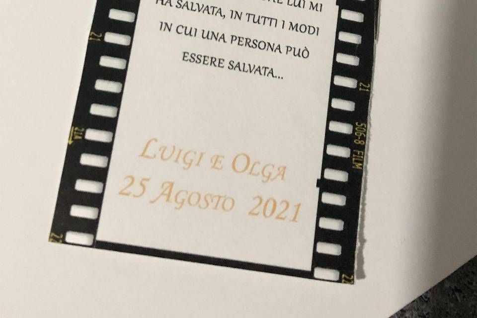 Segnaposto tema film d’amore