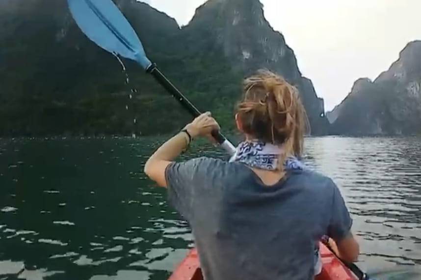 Kayak in Halong Bay