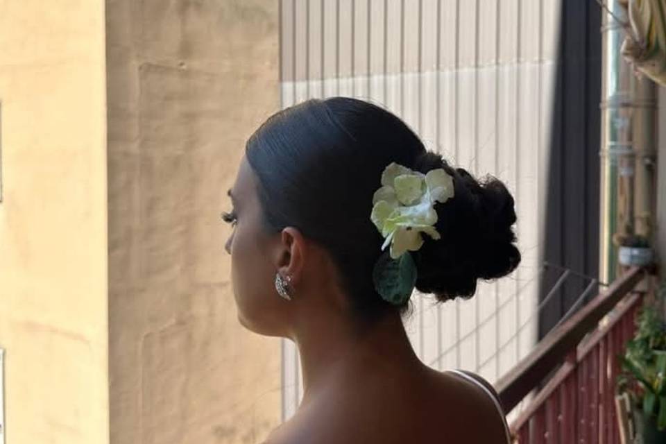 Con un fiore