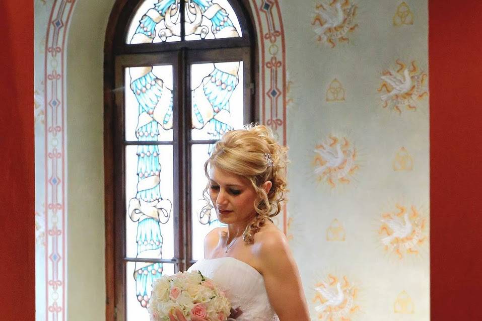 Foto della sposa all'interno