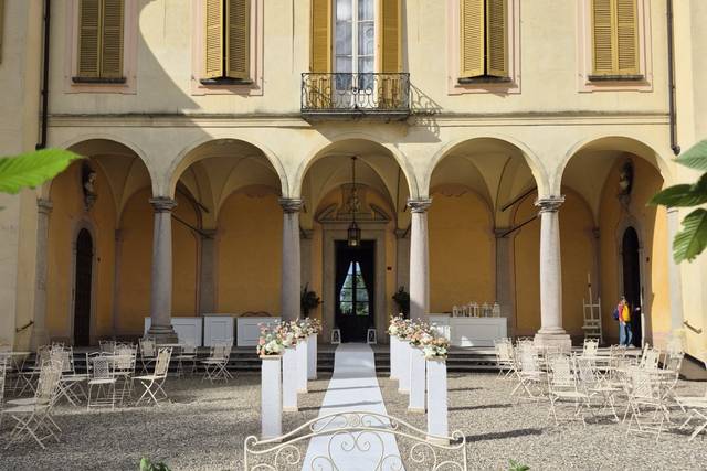 Cerimonia nella corte d'onore
