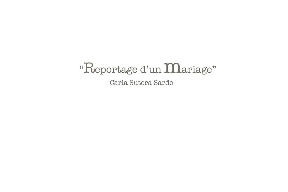 Reportage d'un mariage