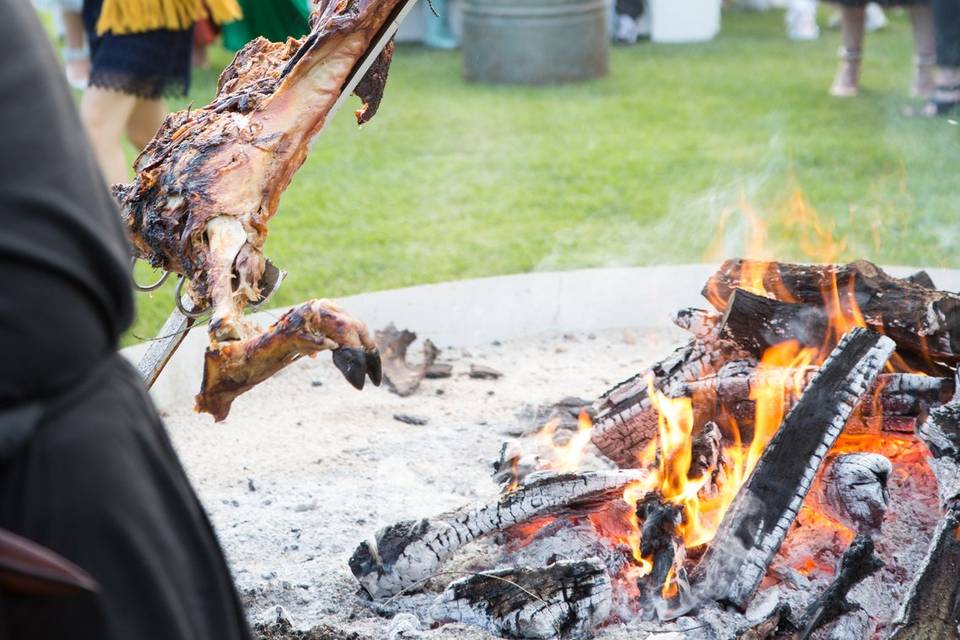 Asado Argentino bordo piscina