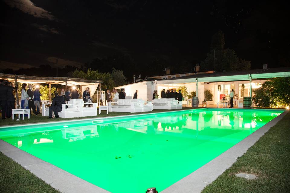 La nostra piscinaa illuminata