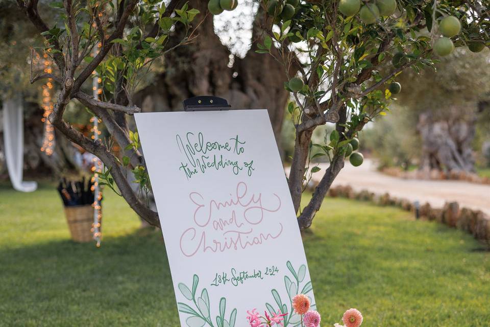 Welcome sign