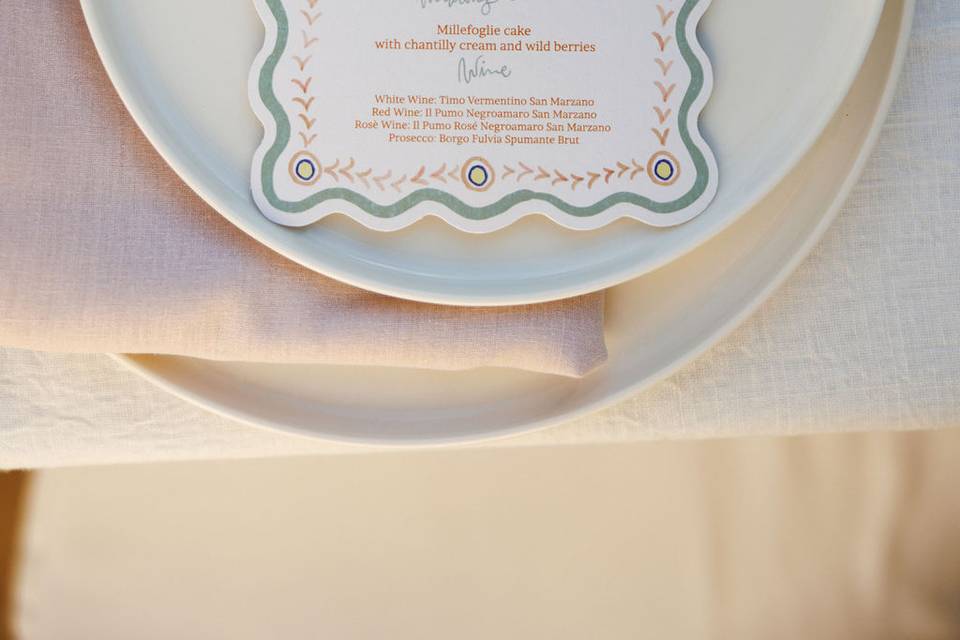 Stationery menu