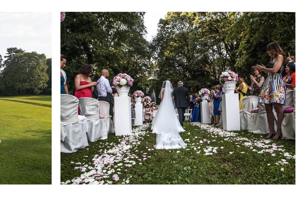 Romantico rito nel parco