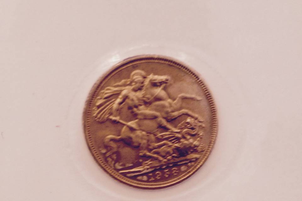 Sterlina oro 22Kt. Gr8