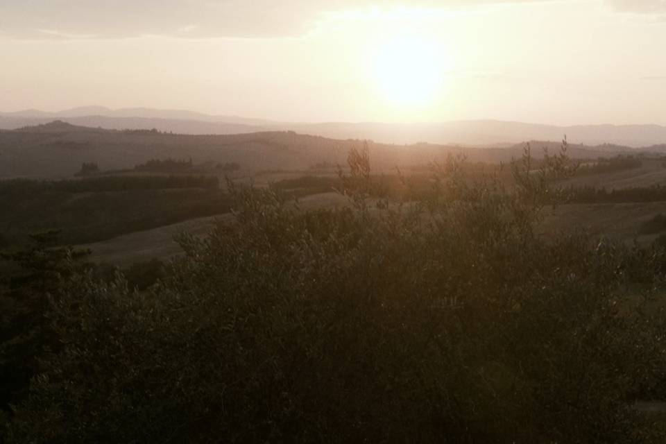 Tramonto in toscana