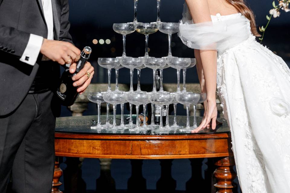 Champagne tower