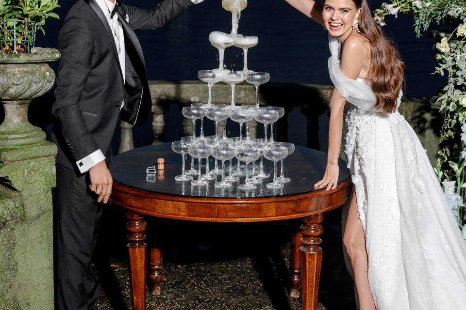 Champagne tower