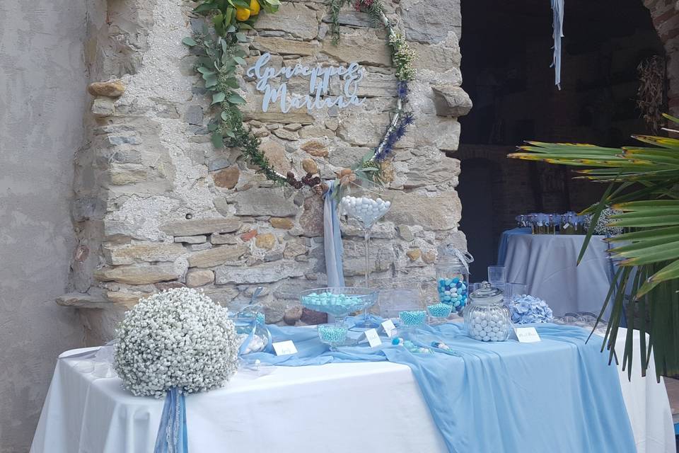 Confettata in azzurro