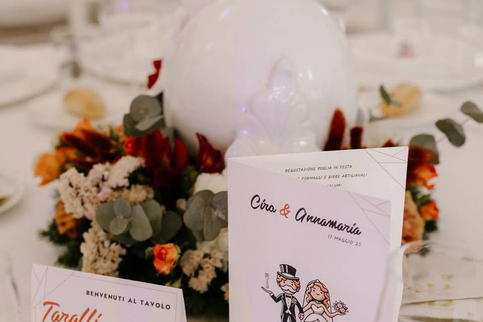 Segnatavolo e menu