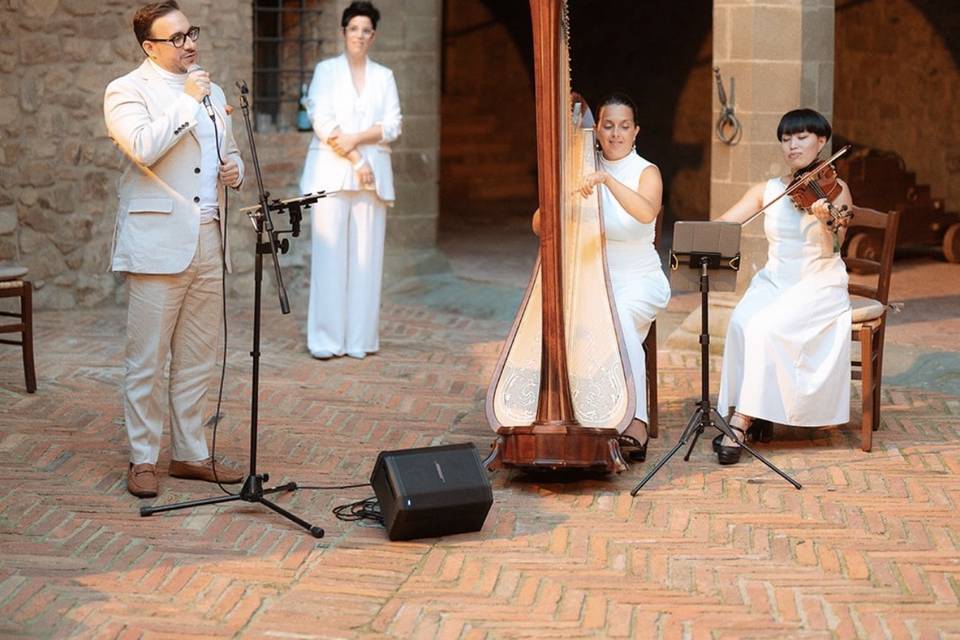 Pop trio (voce,arpa,violino)