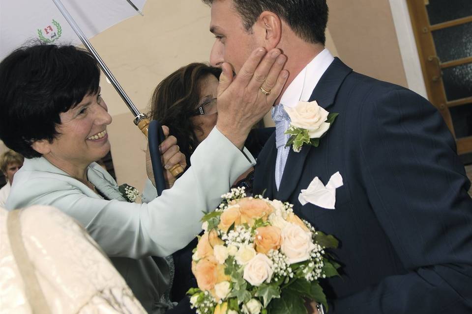 Giuseppe e mamma prima della cerimonia