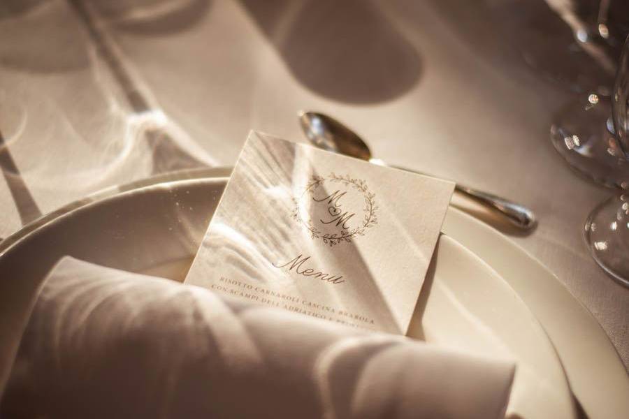 Wedding Menu Monogramma - MM