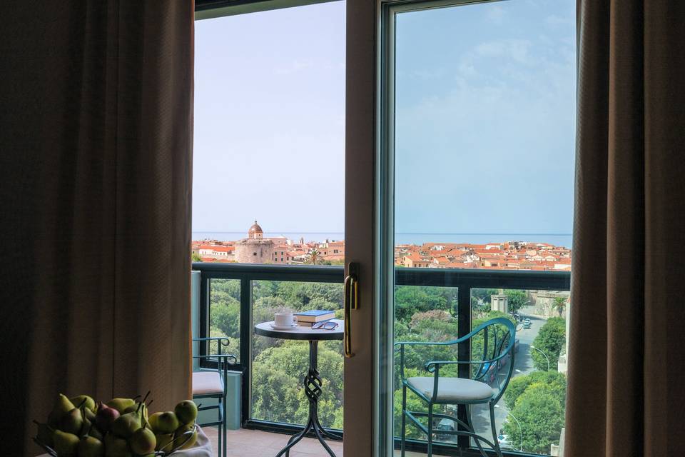 Breakfast sul balcone camera