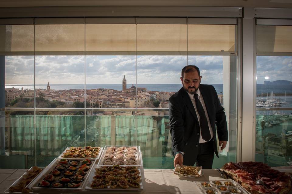 Blau-antipasti in terrazza