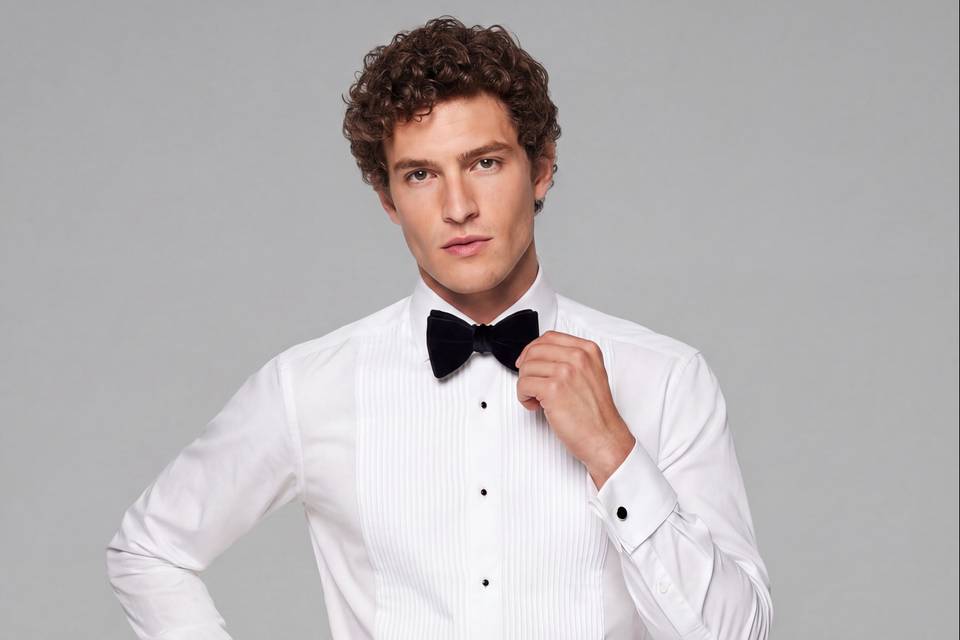 Camicia bianca da smoking 100%