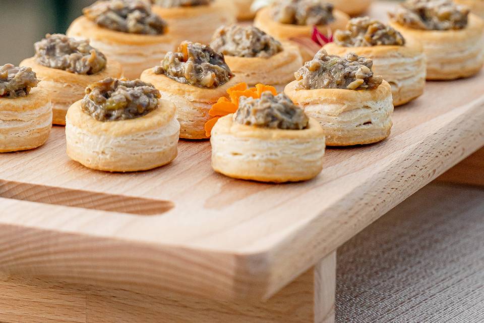 Vol au vent con funghi porcini