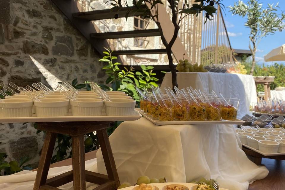 Il buffet di benvenuto