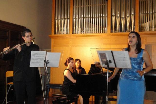 Flauto soprano pianoforte  in chiesa