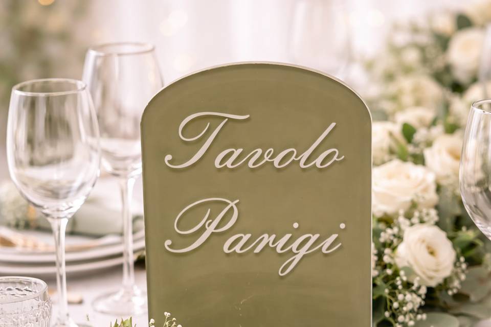 Segna tavolo Plexiglass