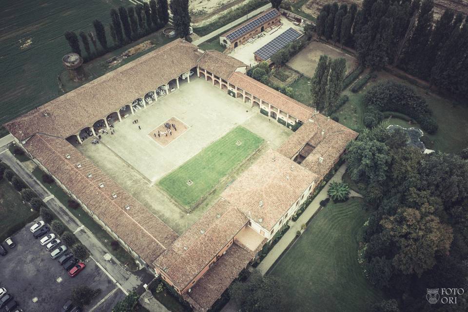 Cascina vista dall'alto