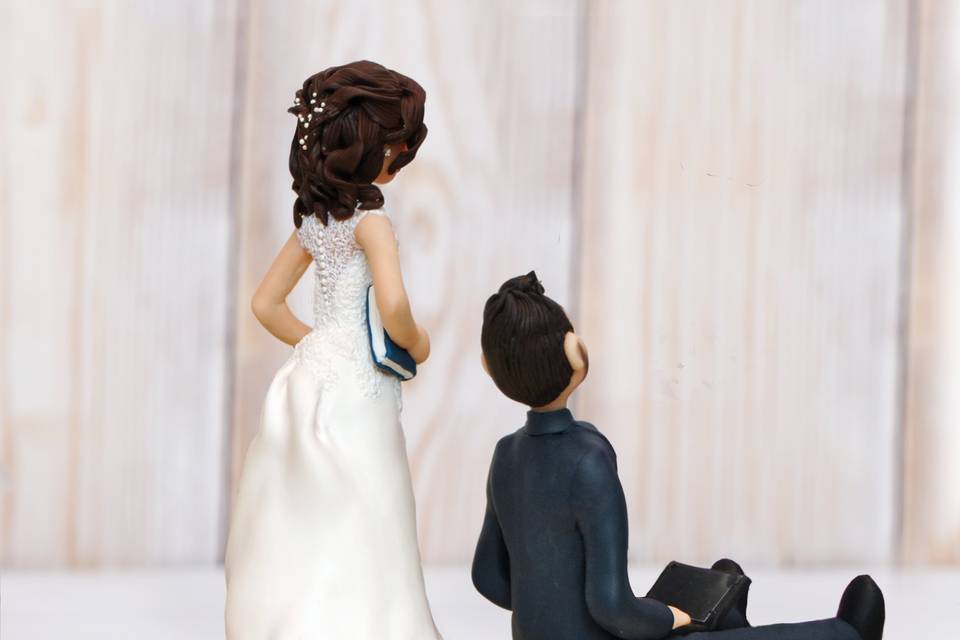 Cake topper insegnante e pc