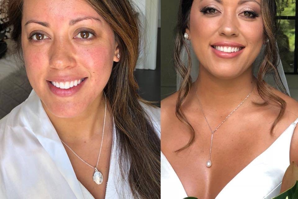 Before & after Makeup sposa