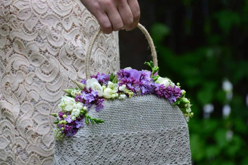 Bouquet sposa borsetta