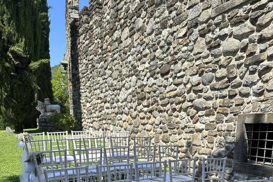Wedding ceremony set up