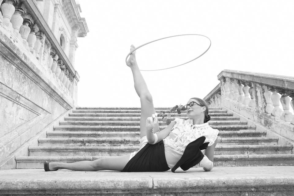 Spettacolo rom. Di hula hoops