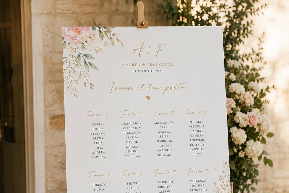 Tableau mariage su pannello