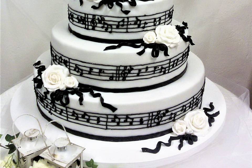 Wedding cake note musicali