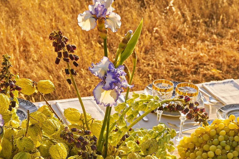 Tavola matrimonio in campagna