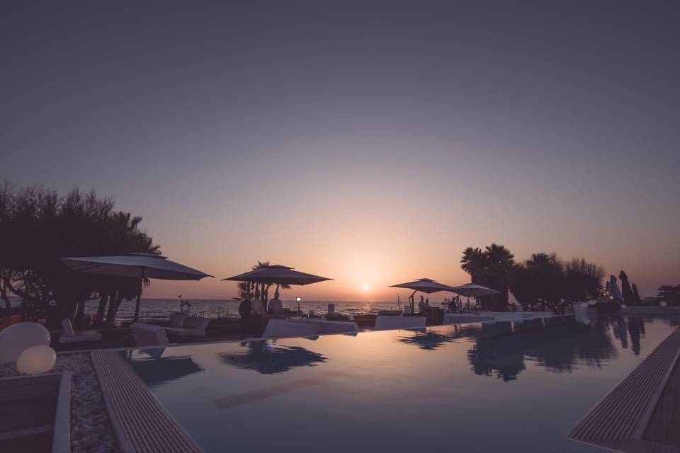 Terrazza Esterna con tramonto