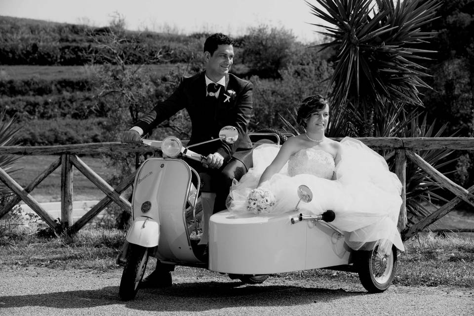 Matrimonio con sidecar