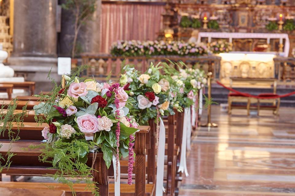 Flower arrangements church