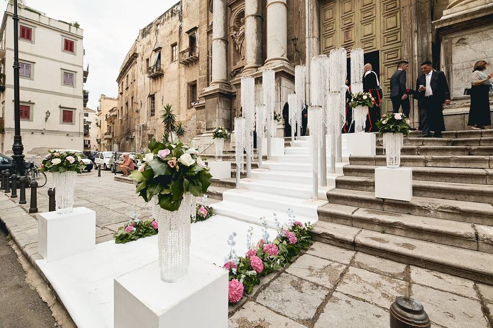 Flower arrangements church